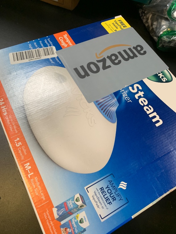 Photo 1 of Vicks Warm Steam Vaporizer & Humidifier 1.5 Gallon Tank for Small and Medium Rooms, Night Light, Works with VapoPads and VapoSteam