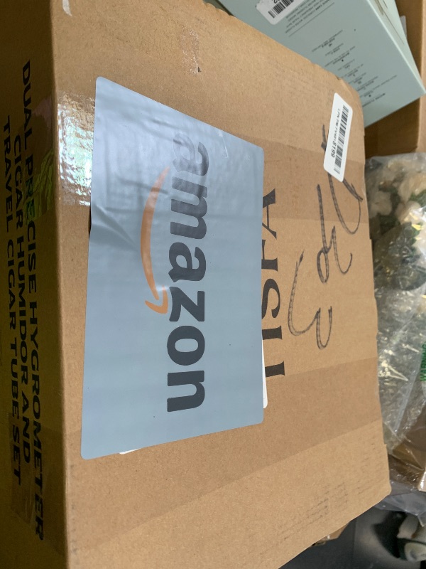 Photo 1 of TISFA Cigar Humidor, Cedar Wood Desktop Humidor Box with Digital Hygrometer, Adjustable Humidifier, Accessory Drawer, Divider, Cigar Length Measurement, Glass Top Storage Holder Cigar Case (Black)