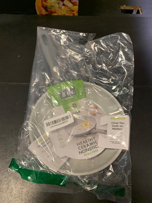 Photo 1 of GreenPan Dover Healthy Ceramic Nonstick, 8" Frying Pan Skillet, PFAS-Free, Dishwasher Safe, Comfort Grip Handle, Grey