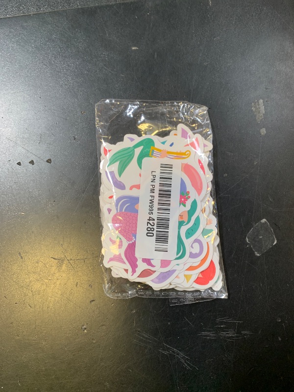 Photo 1 of 100 Pack Mermaid Stickers, Mermaid Party Favors, Birthday Decorations