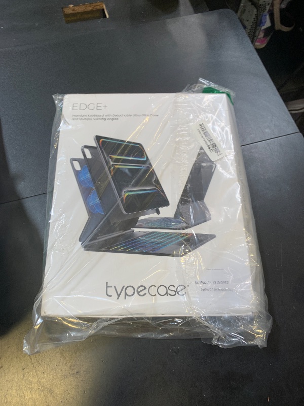 Photo 1 of typecase Edge+ Keyboard Case for iPad Air 13" (M3/M2, 2025/2024) & iPad Pro 12.9" (3/4/5/6th Gen), Ultra-Slim Detachable Case, Portrait & Typing Modes, 11-Color Backlight, Magnetic Stand, Black