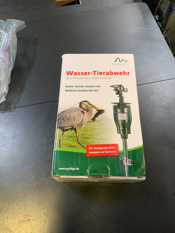Photo 1 of GARDIGO® Water Jet Animal Repellent | Bird Repellent, Heron Repellent, Cat Repellent Garden | Motion Activated Sprinkler | Up to 33ft Range | Pigeon Deterrent Heron Scarer | Batteries Included