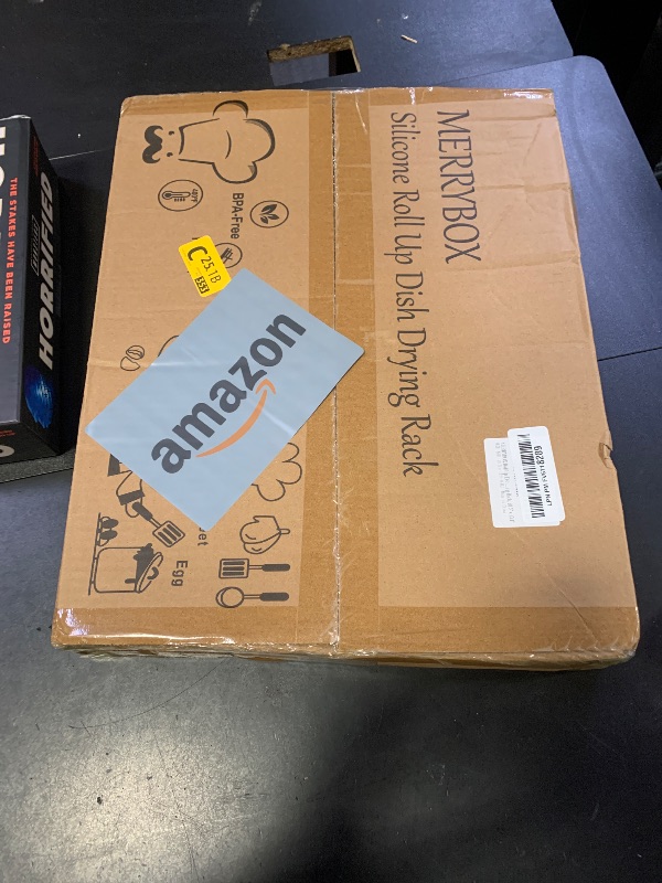 Photo 1 of MERRYBOX Roll Up Dish Drying Rack, Over The Sink Dish Rack Foldable, Heat-Resistant, Anti-Slip Silicone Coated Dish Drainer for Kitchen Counter, Large & Multipurpose Sink Drying Rack, 20.5" x 13.1"