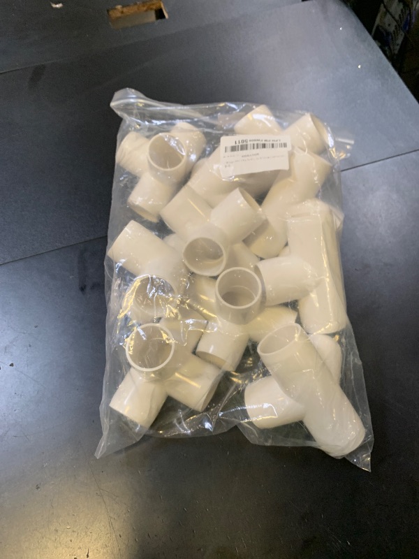 Photo 1 of 1" 90 Degree PVC 4 Way Tee Fitting, 10 Pcs Pipe Connectors, Schedule 40 Furniture Grade PVC Tee Corner for DIY Frames and Structures
