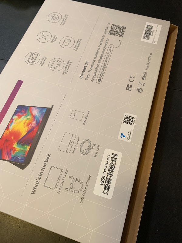 View 3 of MNN Portable Monitor 15.6inch FHD 1080P USB C HDMI Gaming Ultra-Slim IPS Display w/Smart Cover & Speakers,HDR Plug&Play, External Monitor for Laptop PC Phone Mac (15.6'' 1080P)