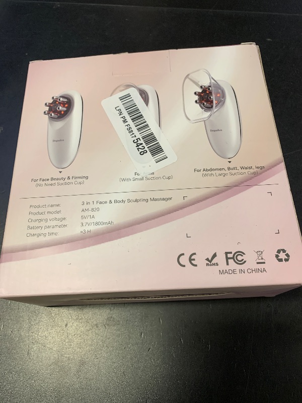 Photo 1 of Dopsikn Body Sculpting Machine with Red Light Therapy for Face & Body, Cupping Therapy, Electric Cellulite Massage Tool with 2 Cups, Gift for Women, White