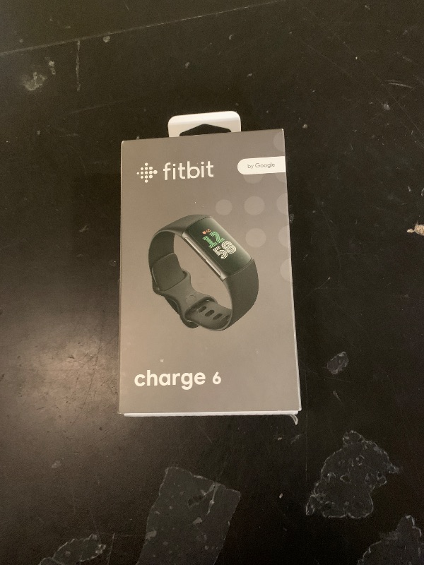 Photo 1 of Fitbit Charge 6 Fitness Tracker with Google apps, Heart Rate on Exercise Equipment, 6-Months Premium Membership Included, GPS, Health Tools and More, Obsidian/Black, One Size (S & L Bands Included)