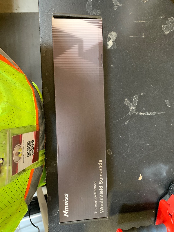 Photo 1 of [Upgraded] Nmoiss Windshield Sun Shade Umbrella - [Vinyl Coating Heat Shield] Protect Car from Sun Rays & Heat Damage Keep Cool and Protect Interior, Spring Structure Edge Medium 56" L x 31" W