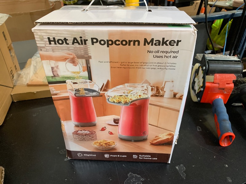 Photo 1 of NON-FUNCTIONAL, PARTS ONLY-----------------------5.0Health Upgrade - Popcorn Machine,Butter Melter.3-Minute Quick Po Pcorn Popcorn maker,Oil-Free And EasyTo Clean. Air Popcorn Machine - Perfect For Family Movie Nights And Kids' Parties, Bright red