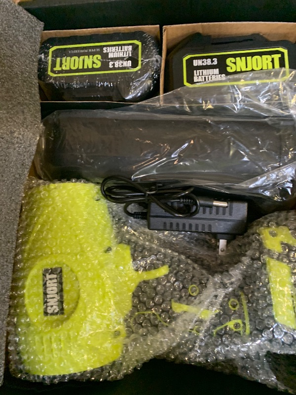 Photo 1 of SNJORT Leaf Blower Cordless with Battery and Charger, 980,000 RPM, Extended Nozzle, Lightweight Handheld Design,Blower for Lawn Care,Birthday Gifts for Men Dad Husband(Moss Green)