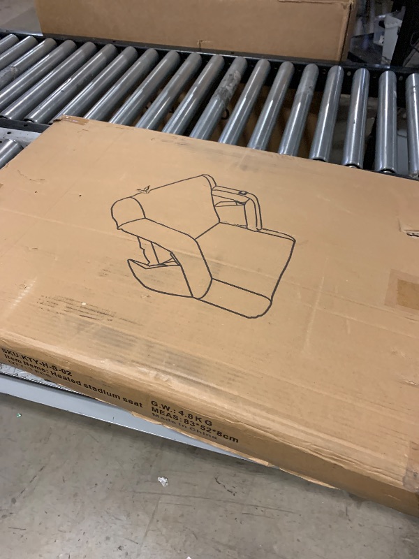 Photo 1 of Dual-Sided Heated Stadium Seats for Bleachers with Back Support, 3 Levels Heating Stadium Seating for Bleachers Seat with Backrest, 5 Pockets Portable Stadium Chair for Outdoor