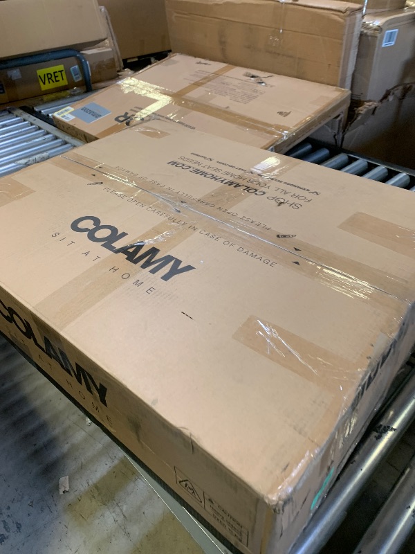 Photo 1 of COLAMY Ergonomic Mesh Office Chair, High Back Office Chair, Computer Executive Desk Chair with Lumbar Support,Adjustable Headrest and 4D Arms, Slide Seat, Tilt Lock