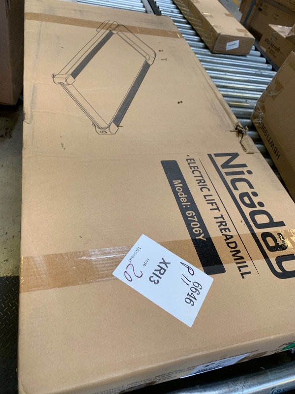 Photo 1 of Niceday Walking Pad Treadmill with 10% Auto Incline, 400lbs Capacity, Under Desk Treadmill for Home Office, 3HP Super Quiet Brushless, 16.5" Widened Running Belt, Magnetic Remote & Preset Goal