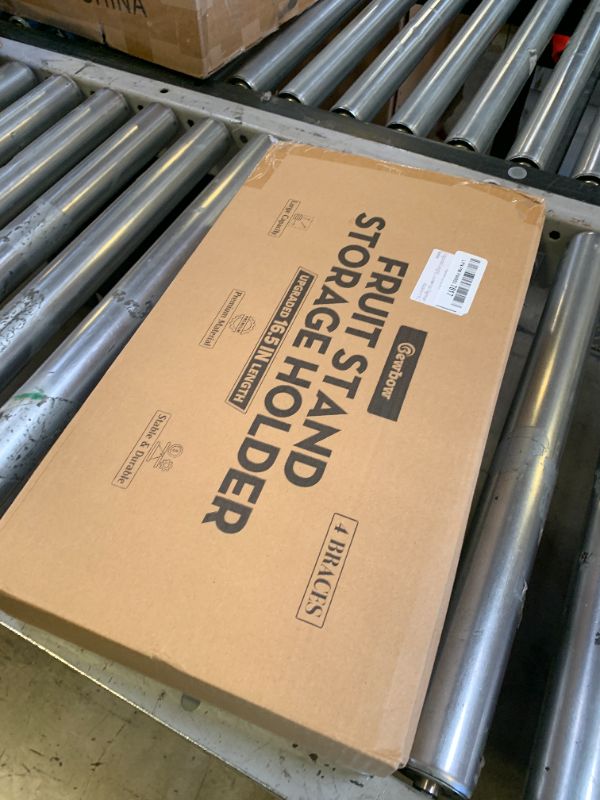 Photo 1 of [Upgraded Length] 16.5-Inch Fruit Stand Storage Holder with 4 Sturdier Legs, 2-Tier Fruit Basket , Bamboo Fruit Bowl Holder for Fruit,Vegetables,Bread, Snacks, Home Kitchen Countertop Organizer