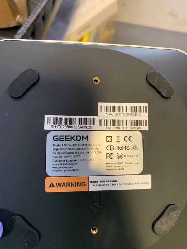 Photo 1 of GEEKOM A9 Max AI Mini PC, with AMD Ryzen AI 9 HX 370 (80 Tops), Copilot+ PC, Radeon 890M, 32GB DDR5 (Not LPDDR), 1TB SSD, Win 11 Pro, WiFi 7, BT 5.4, USB4, HDMI 2.1, Dual 2.5GbE, 8K, 3-Year Warranty