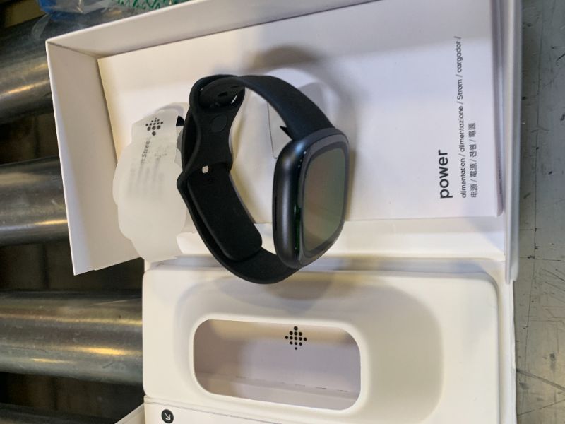 Photo 1 of Fitbit Sense 2 Advanced Health and Fitness Smart Watch (Grey/Graphite) with Manage Stress, ECG, SpO2, GPS, 2 Sizes Bands, Bundle with Charger Dock, Wall Adapter, 2 Screen Protectors & PremGear Cloth