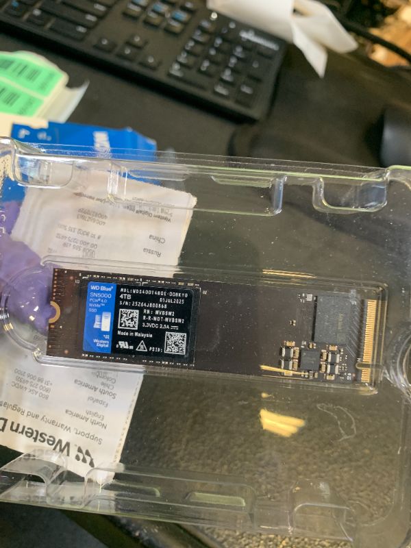 Photo 1 of Western Digital 4TB WD Blue SA510 Internal Solid State Drive SSD - SATA III 6 Gb/s, 2.5"/7mm, Up to 560 MB/s - WDS400T3B0A