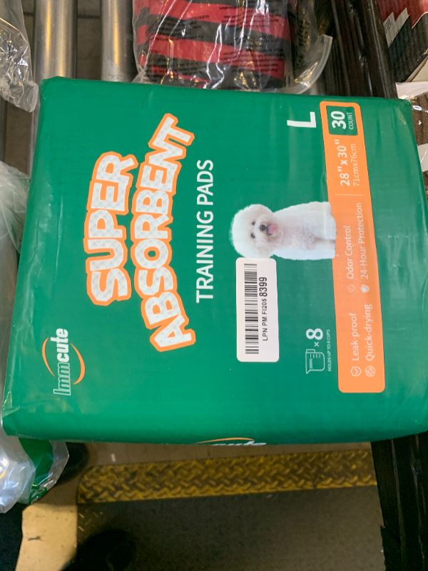 Photo 1 of **OPENED** IMMCUTE Large Dog Pee Pads 28"x30"-30 Count | Large Puppy Pee Training Pads Super Absorbent & Leak-Proof | Disposable Pet Piddle and Potty Pads for Puppies | Dogs | Doggie| Cats | Rabbits