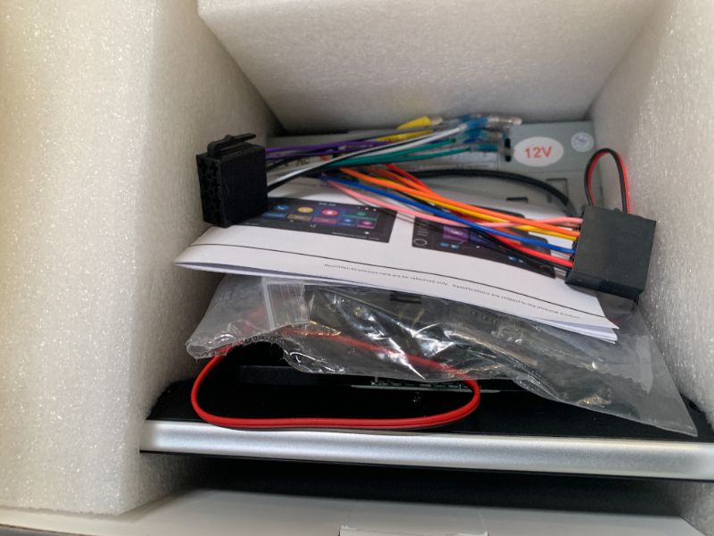 Photo 1 of 10.1 inch Single Din Car Stereo with CarPlay and Android Auto, 10 inch Touch Screen Radio with Mirror Link/1080P/EQ Audio/SWC/Bluetooth +Backup Camera+MIC