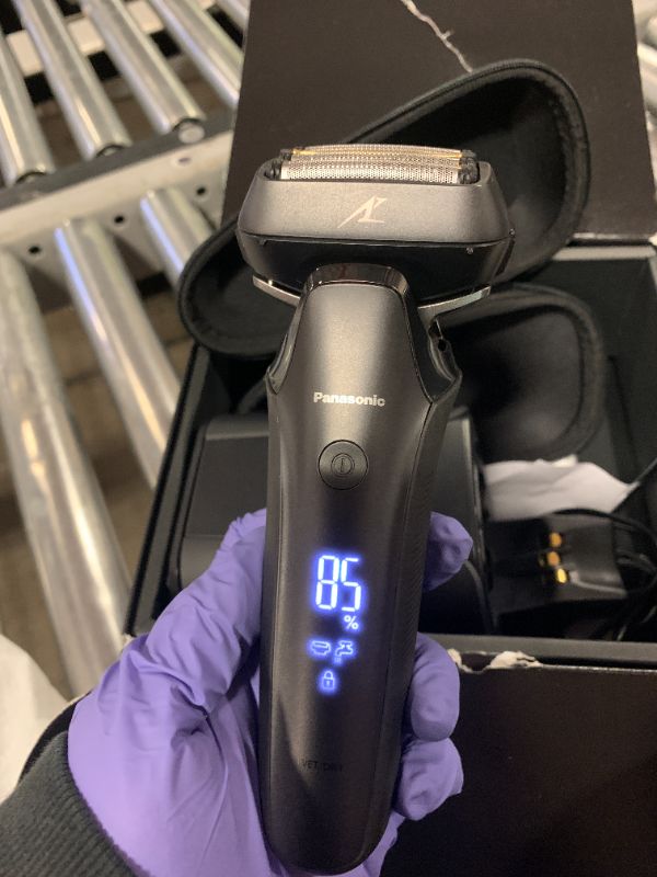 Photo 1 of Panasonic ARC6 Electric Razor for Men Face, Wet/Dry Shavers for Men with Foil Shaver, Premium Automatic Cleaning and Charging Station, Ultra-Fast 6-Blade & Pop-up Trimmer - ES-LS9A-K (Black)
