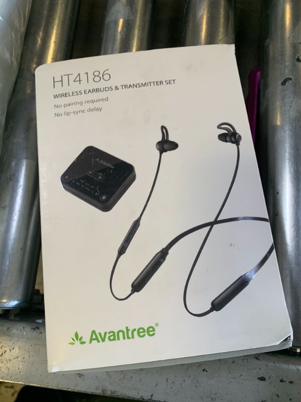 Photo 1 of Avantree HT4186-Q - Wireless Earbuds for TV with aptX Adaptive, Bluetooth Neckband Headphones & Transmitter for Optical Digital or 3.5mm AUX Audio, No Delay, Boosted Volume