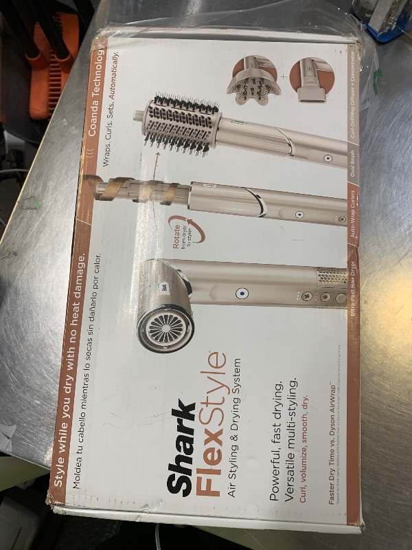 Photo 1 of Shark FlexStyle Air Styling & Drying System, Powerful Hair Blow Dryer & Multi-Styler with Auto-Wrap Curlers, Curl-Defining Diffuser, Oval Brush, & Concentrator Attachment, Stone, HD435