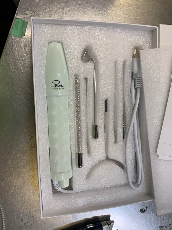 Photo 1 of Pure Daily Care NuDerma Clinical Portable Skin Therapy Wand, Machine with 6 Fusion Neon + Argon Wands – Anti Aging - Clarifying - Skin Tightening & Radiance - Wrinkle Reducing