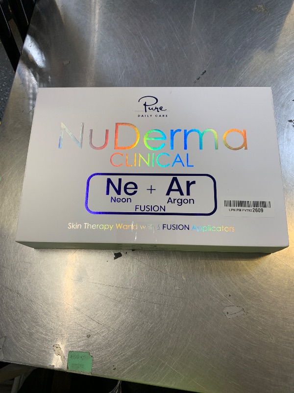 Photo 1 of Pure Daily Care NuDerma Clinical Portable Skin Therapy Wand, Machine with 6 Fusion Neon + Argon Wands – Anti Aging - Clarifying - Skin Tightening & Radiance - Wrinkle Reducing