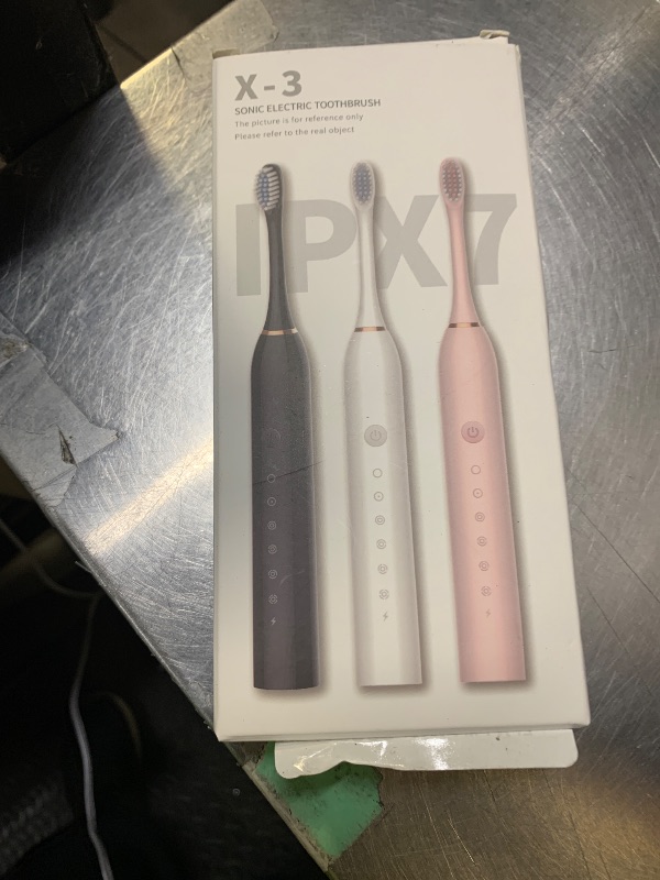 Photo 1 of *INCOMPLETE** MSETGRD 3 Pack Electric Toothbrush for Adults,6 Mode Rechargeable Electric Toothbrushes with 12 Replacement Brush Head, Fast Charge 2 Min and 30s Timer for Travel Business