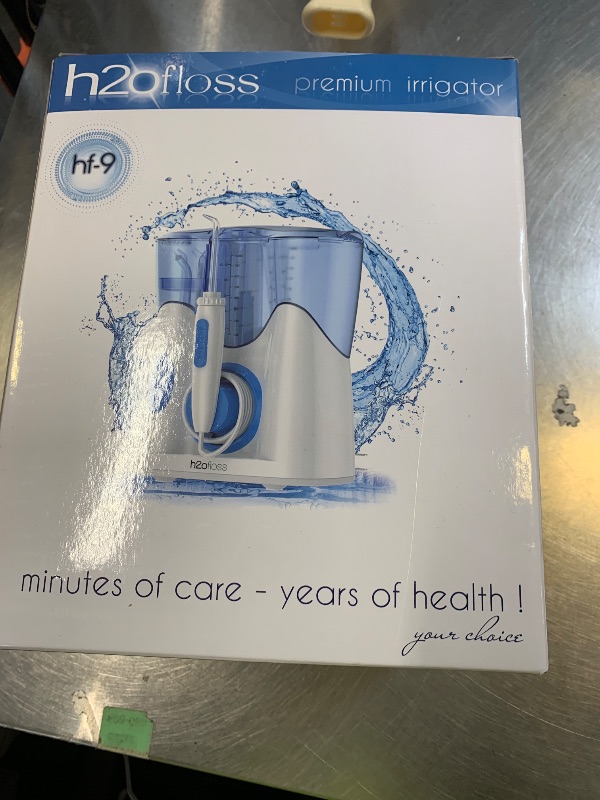 Photo 1 of H2ofloss Dental Water Flosser for Teeth Cleaning With 12 Multifunctional Tips & 800ml Capacity, Professional Countertop Oral Irrigator Quiet Design(HF-9 whisper)