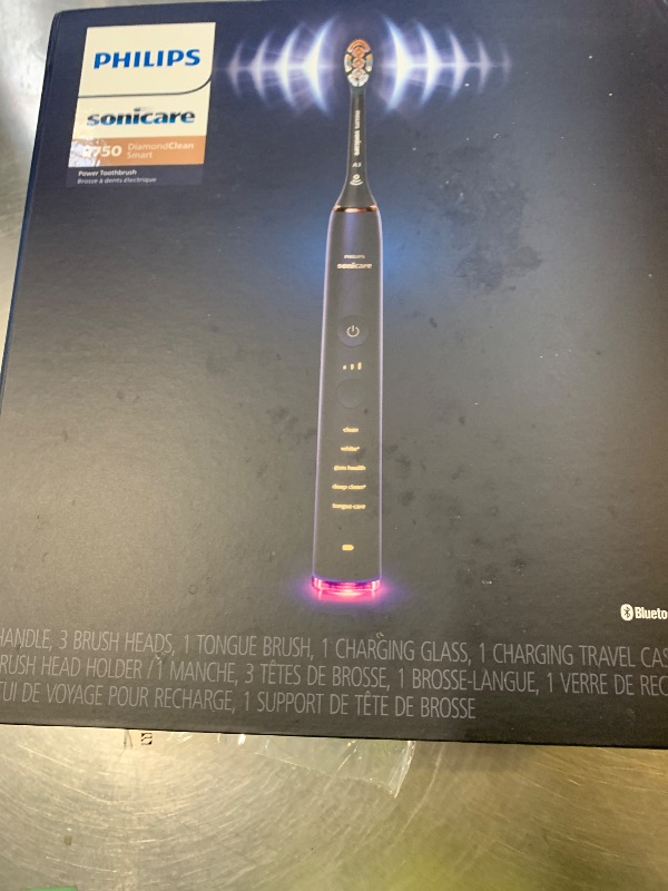 Photo 1 of Philips Sonicare DiamondClean Smart 9750 Electric Toothbrush, Sonic Toothbrush with App, Pressure Sensor, Brush Head Detection, 5 Brushing Modes and 3 Intensity Levels, Lunar Blue, Model HX9954/74