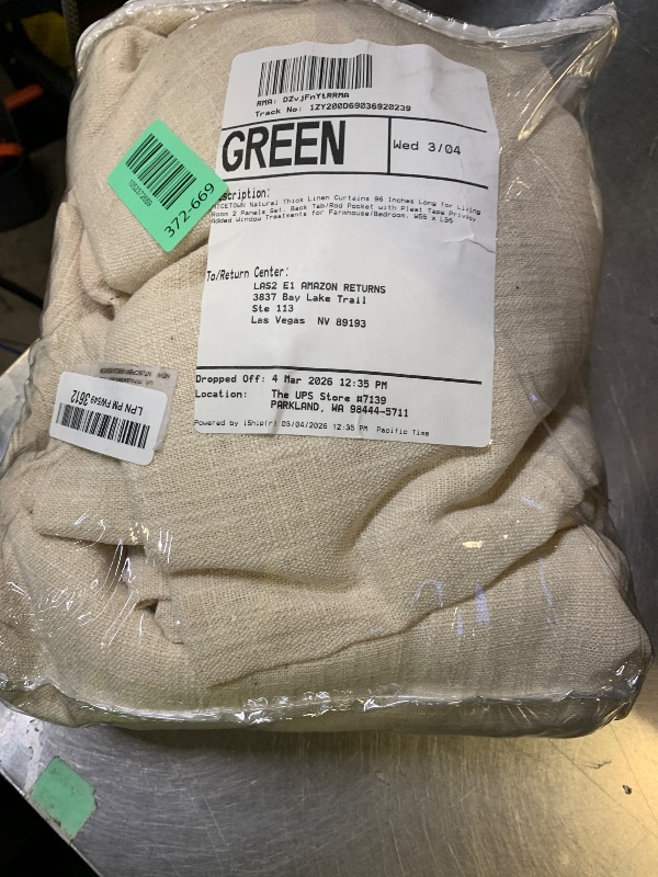 Photo 1 of NICETOWN Natural Thick Linen Curtains 96 Inches Long for Living Room 2 Panels Set, Back Tab/Rod Pocket with Pleat Tape Privacy Added Window Treatments for Farmhouse/Bedroom, W55 x L96