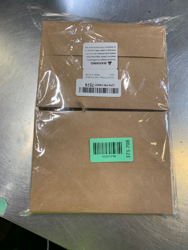 Photo 1 of 100 Pack 5x7 Envelopes for Invitations, Brown Kraft Envelope, Self Seal A7 Envelopes for 5x7 Cards and Photos, Card Envelope Invitation Envelopes for Wedding, Graduation, Baby Shower, Party