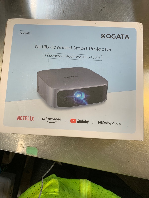 Photo 1 of [Short Throw/Built in Apps] Projector 4K with WiFi and Bluetooth, 2000ANSI TOF Auto Focus Keystone Smart Projector for Dolby Audio Home Theater Movie, Kogata Outdoor Projector Portable Ceiling Gray