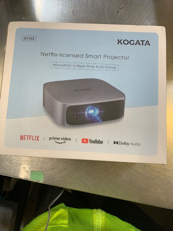 Photo 1 of [Short Throw/Built in Apps] Projector 4K with WiFi and Bluetooth, 2000ANSI TOF Auto Focus Keystone Smart Projector for Dolby Audio Home Theater Movie, Kogata Outdoor Projector Portable Ceiling Gray