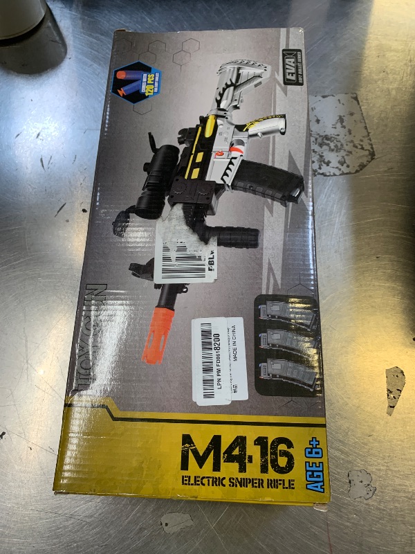 Photo 1 of Realistic Toy for Nerf Guns Dart - Electric Sniper Rifle with Scope 120 Soft Bullets 3 Magazine, Automatic Foam Blaster for Boy Age 8-12 Years Old, Indoor Outdoor Present for Adult Kid Holiday