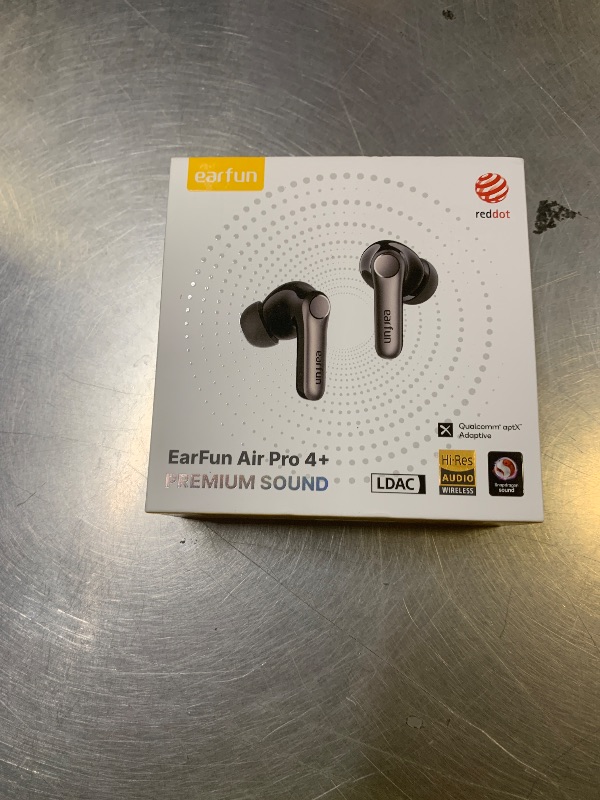 Photo 1 of EarFun Air Pro 4+ Adaptive Noise Cancelling Wireless Earbuds, Qualcomm aptX Lossless, Dual Drivers, Translation Earbuds, Snapdragon Sound, 6 Mics AI Clear Calls, Hi-Res Sound, LDAC, Bluetooth 6.0, 54H