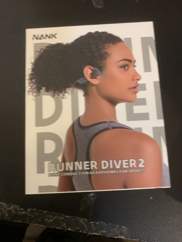 Photo 1 of NANK Runner Diver2 Bone Conduction Headphones, IP68 Swimming Headphone with MP3 Player Built-in 32G Memory, Bluetooth 5.3 Open Ear Headphones with CVC6.0 Mic for Swimming Running Cycling Gym