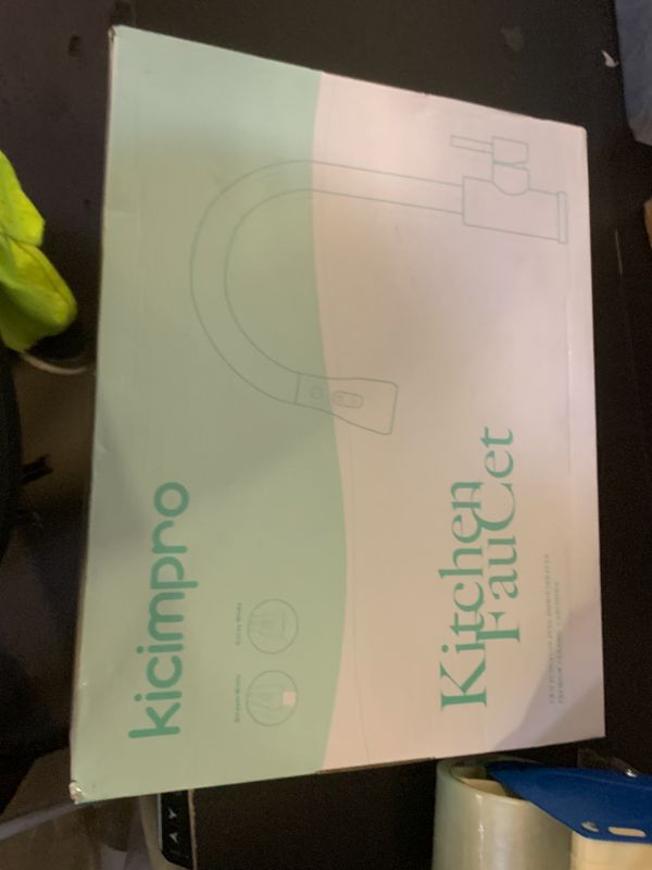 Photo 1 of Kicimpro Kitchen Faucet with Pull Down Sprayer, Zero Leakage 3 Hole Brushed Nickel RV Kitchen Sink Faucet with Water Line, NSF Certified Lead-Free 304 Stainless Steel Touchless Kitchen Sink Faucets