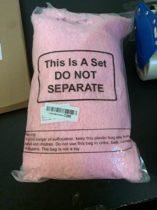 Photo 1 of Fivenl 12 Packs Chiffon Table Runner - Pink, Sheer, Romantic for Wedding, Birthday, Party & Baby Shower Decoration (12" x 120")