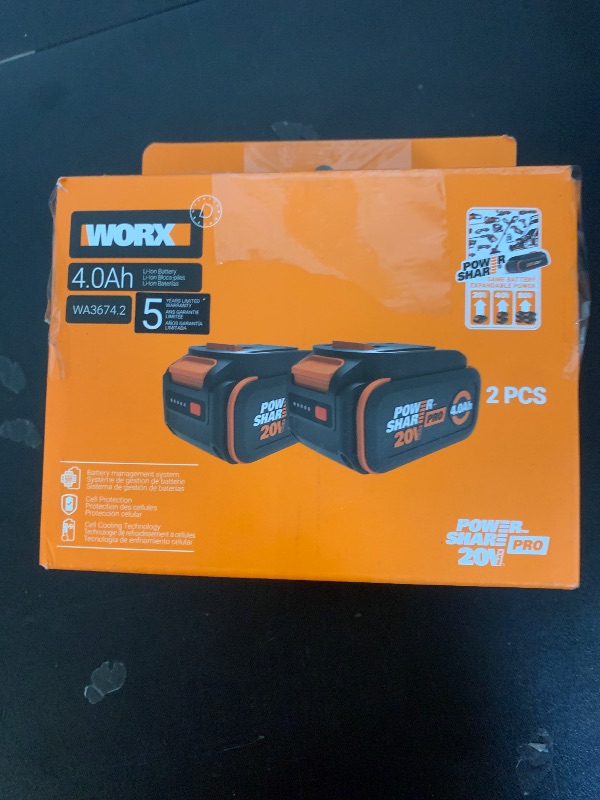 Photo 1 of 20 V Lithium-ion Battery 4.0 Ah PowerShare Pro 2 pcs WA3674.2
