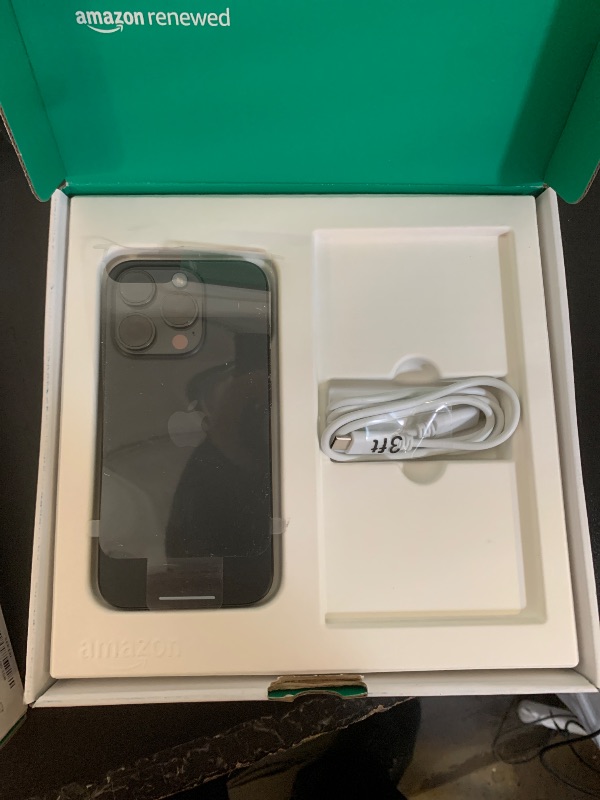 Photo 1 of Apple iPhone 15 Pro, 256GB, Black Titanium - Unlocked (Renewed)