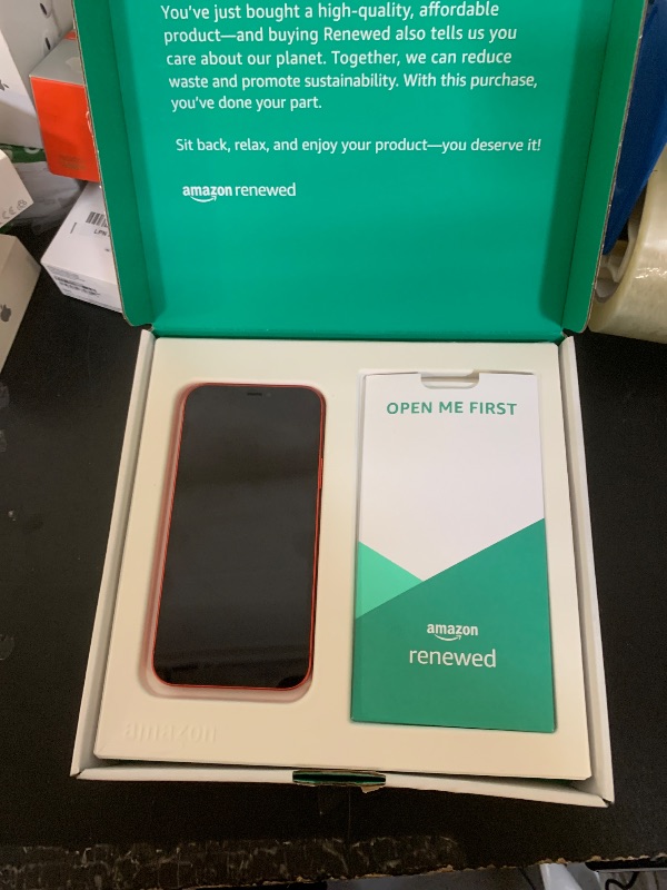 Photo 1 of Apple iPhone 12, 128GB, Red - Unlocked (Renewed Premium)