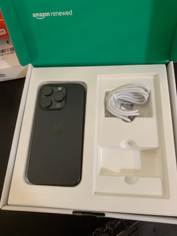 Photo 1 of Apple iPhone (Renewed Premium) 15 Pro, 128GB, Black Titanium - Unlocked