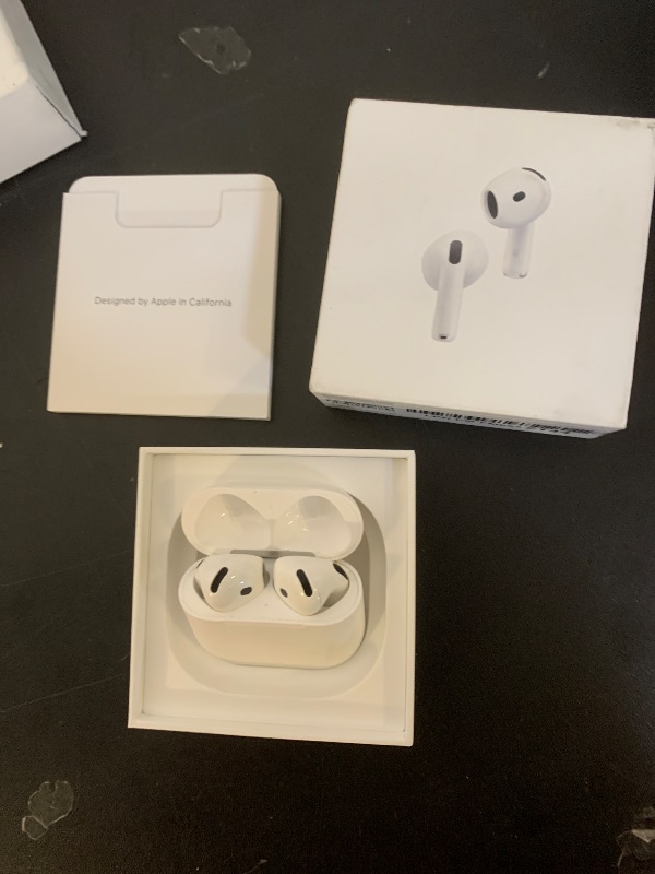 Photo 1 of ***DOES NOT WORK**Apple AirPods 4 Wireless Earbuds, Bluetooth Headphones, with Active Noise Cancellation, Adaptive, Transparency Mode, Personalized Spatial Audio, USB-C Charging Case, Wireless Charging, H2 Chip