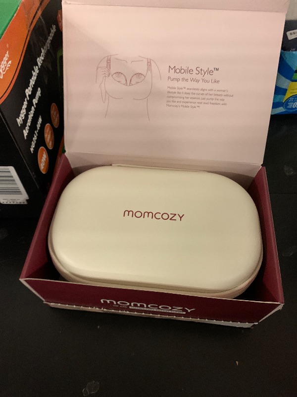 Photo 1 of Momcozy Breast Pump Hands Free Mobile Style | M6, Wearable Breastfeeding Pump Ideal Rhythm for More Milk, DoubleFit Flange More Fit & Discreet with 3 Modes & 9 Levels, 24mm - 2 Pack Cozy Red