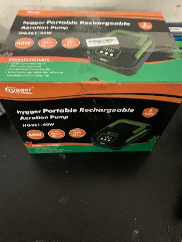 Photo 1 of hygger Powerful Rechargeable Aquarium Air Pump, Adjustable Battery-Powered Oxygen Aerator for Fish Tank Emergency, Commercial Use, Live Well, Koi Pond & Power Outages