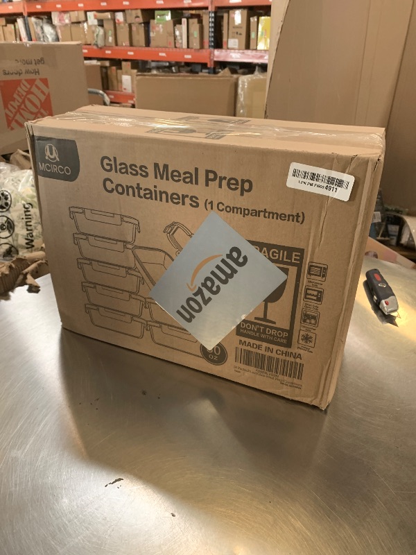 Photo 1 of [8-Pack,30 oz]Glass Meal Prep Containers,Glass Food Storage Containers,Airtight lunch Containers with Lids, Microwave, Oven, Freezer and Dishwasher