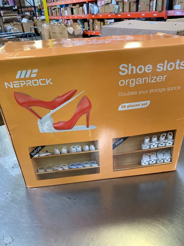 Photo 1 of Neprock Shoe Slots Organizer for Closet, Shoe Storage Organizer Shoe Slots Organizer, Shoe Rack Organizer Space Saver Organizador De Zapatos for Closet Organization(36 Pack)(Grey)