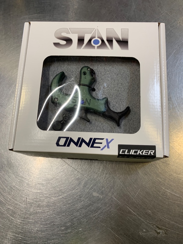 Photo 1 of Stan OnneX Clicker Thumb Bow Release Aid for Archery & Hunting - Adjustable, DLC-Coated Resistant Internals, Smooth Action, Click-Feedback System, Modular 3 or 4 Finger Fit, Sage, Large